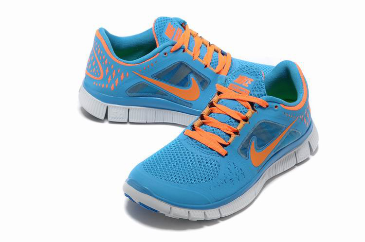 Hot Nike Free5.0 Women Shoes Dodgerblue/Coral